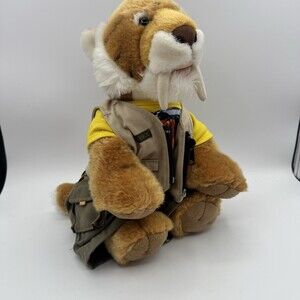 BAB Build a Bear Dino Saber Tooth Tiger + 3pc Outfit Set Plush 2010 Retired
